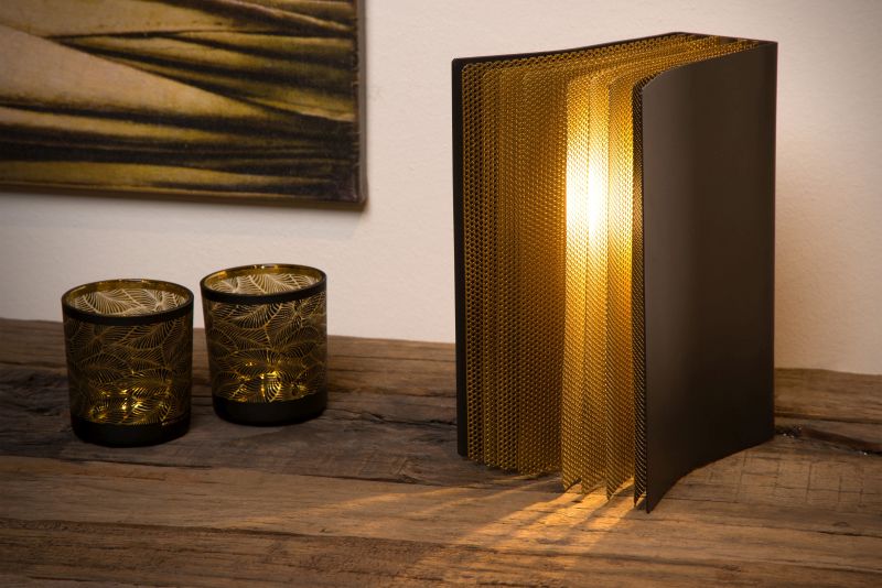 Lucide EXTRAVAGANZA LIVRET - Stolná lampa - 1xE14 - Čierna